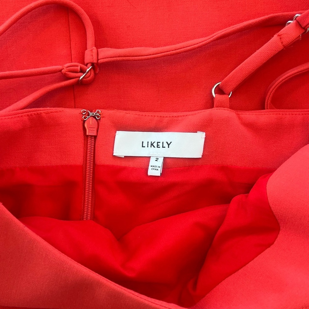 LIKELY Campbell Midi Dress Bittersweet Red - Picture 5 of 5